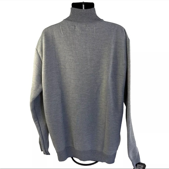 New Mens Real Essentials 1/4 Zip Pullover Gray Sweater Sz XXL NWT Polyester - Picture 6 of 9